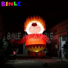 Christmas Decorations Outdoor yard giant christmas decoration inflatable heat miser with led lights Year holiday cartoon character for sale 231113