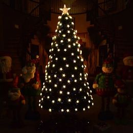 Christmas Decorations 123 Metres LED Lighting Optical Fibre Luxury Tree Warm Light Xmas Artificial for Home Navidad Gift 231113