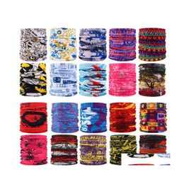 Party Masks Outdoor Sports Seamless Face Mask Bandanas Mtifunctional Headwear Headband Neckwarmer Magic Scarf Neck Gaiter Fishing Yp Dh8Ri