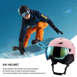 Ski Helmets Unisex Ski Helmet Winter Ski Snowboard Helmet Goggles Helmet Integrally Anti-impact For Adult and Kids Safety Snowboard Helmet 231114