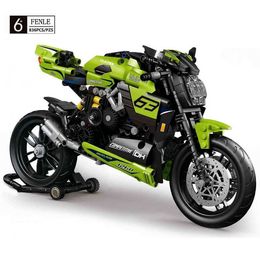 Vehicle Toys Motorcycle Moto Racing CAR Motorbike City Vehicle Sets Off Road Model Building Blocks MOC Kits Kids Toys Action Figure WarsL231114