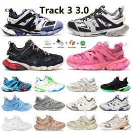 Triple S Track 3.0 Casual Shoes Sneakers Black White Green Transparent Nitrogen Crystal Outsole 17FW Running Shoes Mens Womens Outdoor Trainers Sports Sneakers