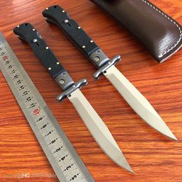 New 9 4300 US Italian Knife Automatic Grinding Stiletto Auto CNC Style Inch Action Handle G10 Tactical EDC Tool 3400 Survival Mafia Kni Biww