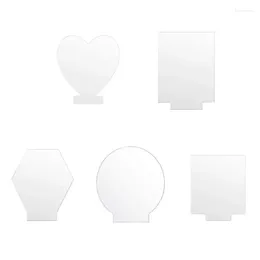 Party Decoration Acrylic Clear Sign 10Pcs Blank Transparent Sheet DIY Seating Card Placing Panels