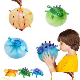 Balloon Children Kids Toy Funny Blowing Animals Toys Dinosaur Anxiety Stress Relief Inflatable Squeeze Decompression Vent Ball Drop Dh7Ks