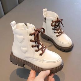 Boots Girls 2023 Autumn And Winter Children Ankle Love Versatile Soft British Fashion Short Breatheable Non-slip