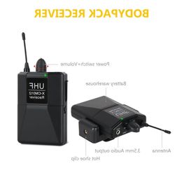FreeShipping UHF Dual Wireless Lavalier Microphone Camera Mic UHF Lapel Mic System with 16 Selectable Channel Up to 164ft Range Jcbfu