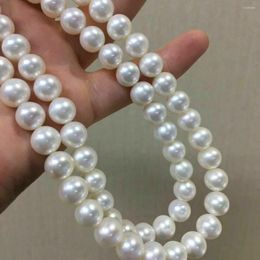 Chains Top Grading Japanese Akoya 7-8 8-9mm White Pearl Necklace 36" 14K Gold Clasp