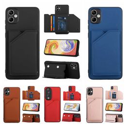 Card Slot With Pack Wallet Leather Cases For Xiaomi POCO X5 Pro 5G Redmi Note 12 4G Pro Plus 5G Huawei Honour 90 X6A 4G X9A X8A X7A Skin Feel Credit ID Holder Flip Cover Pouch