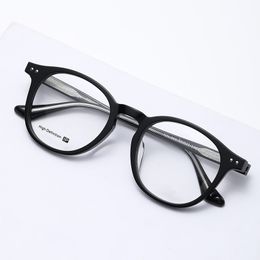 Optical Eyeglasses For Men Women Retro Designer NN-055 Fashion Acetate Fibreglass Frames European and American Oval Style Anti-Blue Light Lens Plate With Box