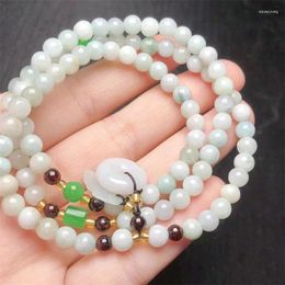 Link Bracelets Natural Jadeite Triple Circle Bracelet Fashion Gemstone Crystal Jewellery Bangle For Women Healing Bohemia Holiday Gift 1pcs