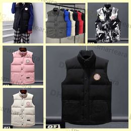 canda goose jacket Designer goose Down Vest Pocket Parkas Long Sleeve Zipper Badges Men Downs Casual Coat Canadian Goose Tops Outwear Multiple Colour