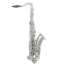 Silver Tenor Saxophone in Bb Tenor Saxophone Instrument