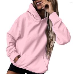 Women's Hoodies Casual Keep Warm Lightweight Solid Women Hoodie Comfortable Autumn Winter With Pocket Gift Loose Long Sleeve Fashion