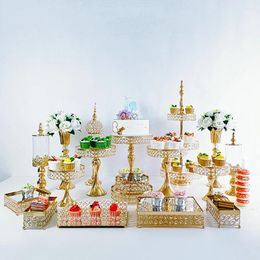 Bakeware Tools 4-18Pcs Acrylic Surface Wedding Cupcake Holder And Cake Display Stand Dessert For Party Birthday