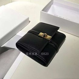 wallets fashion designer leather wallets luxury short triomphe cuir credit card holder purse bags golden hardware women of zippy coin purses with box dust 2023 celii