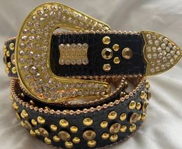 Belts designer bb simon belt mens belt for women shiny diamond belts black on black blue white multicolour with bling rhinestones as gift waistband waist 3ess965