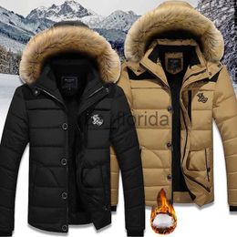 Men's Down Parkas Men Winter Down Jacket King Print Puffer Parkas Hooded With Fur Collar Outdoor WindbreakeThick Warm Padded Snow Coat Oversized J231111