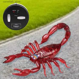 Electric/RC Animals RC Remote Control Scorpion Toy Spoof Lifelike Animal Jokes Tricky Toys Gifts Q231114