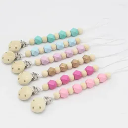 Clothing Sets Wooden Pacifier Clip Hexagon Holder Soothie Teething Dummy Baby Products Girl Boy Funny Teether Shower Attache Sucette