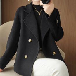 Women s Jacket Double breasted Coat Winter Stylish Trench Thick Loose Fit with Lapel Notch for Fall 231114