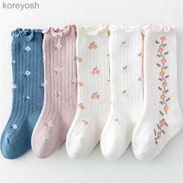 Kids Socks Kids For 0-5 Years Girls Autumn Winter Cotton Print Children's Girls Soft Beauty Toddler Princess Long SockL231114