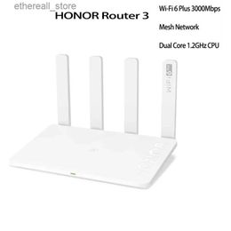 Routers Honour Router 3 XD20 3000Mbps WiFi 6 Mesh Router Dual Core 1.2GHz CPU Gigabit Wireless Wi-Fi Extender Smart Home Router Q231114