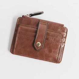 Card Holders Student Wallet Short Bag With Zipper Small Coin Earphone Storage And Organiser