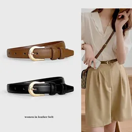 Belts Women's Belt Italian Design High Quality Brown With Slim Dress Pants Simple Versatile Jeans 2024 Fashion Decor