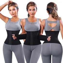 Women's Shapers Seamless Women Shapewear Ice Silk Double Belt Bodysuits Waist Trainer S To XL Slimming Sweat Girdle