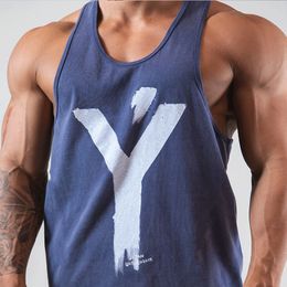 Men's Tank Tops Summer Jogging Sports Breathable Vest Gym Fitness Black Big Y T-shirt Fashion Brand Sleeveless 230414