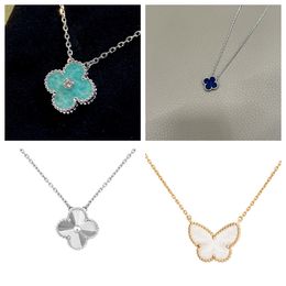 New Fashion Necklaces Classic Designer Luxury Pendant for women Elegant 4/Four Leaf Clover Rose Gold Fashion Highly Quality Choker chains Jewellery 18K Plated