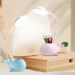 Table Lamps Lamp Portable Cute Creative For Student Dormitory Bedroom Lighting Tools Cartoon Desk Eyes Protection Gift