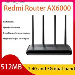 Routers Redmi Router AX6000 5952Mbs WiFi6 512MB Quad-core CPU Mesh Repeater External Signal Network Amplifier Use With Mijia APP Q231114