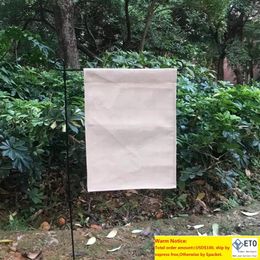 linen garden flag sublimation blanks polyester burlap garden banner decorative yard flag for embroidery and sublimation