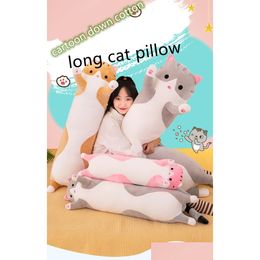 Stuffed Plush Animals Long Cat Pillow Foreign Trade Cute Toy Doll Kitten Dolls Wholesale Drop Delivery Toys Gifts Dhhyd