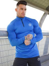 Men's T Shirts Autumn Long Sleeve Tight Soprt Male Lapel Camouflage POLO Hight Stretch Quick-Drying Skinny Sportswear Pullover Tops