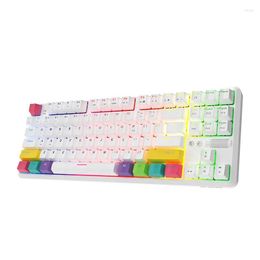 Party Supplies Ajazz K870T Bluetooth Wireless Keyboard 87 Key Black Blue Red Brown Switch RGB Backlit For Laptop White Colour