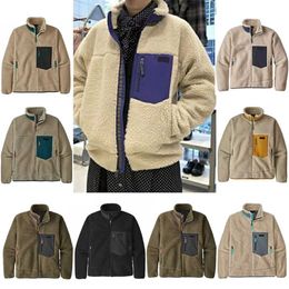 Men's Jackets Designer Mens Jacket fleece jacket Thick Warm Down Classic Retro Antumn Winter Couple Models Lamb Cashmere fleece coat Couple Winter CoatsA5T3