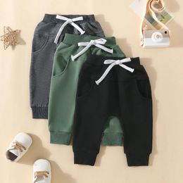 Trousers Toddler Baby Boys Sweatpants Pack Of 3 Solid Colour Elastic Waist Bottom Pants Casual Athletic Workout Sport Shorts