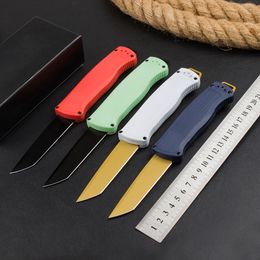 1Pcs BM 5370FE AUTO Tactical Knife CPM-CruWear Titanium Coating Blade CF-Elite Handle Outdoor Camping Hiking EDC Pocket Knives with Retail Box