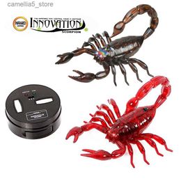 Electric/RC Animals Realistic RC Scorpion Infrared Remote Control Scorpion Model Toy Animal Present Gift Simulation Joke Scary Trick Toys Kids Q231114