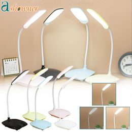Desk Lamps LED Desk Lamp USB Rechargeable Table Lamp Powered Table Light Three-Speed Touch Dimming Read Lamp Room Bedside Study Night Light P230412