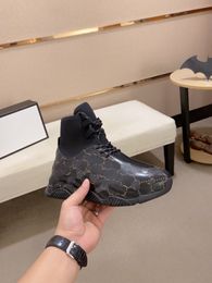 Marca de luxo dos homens botas de tornozelo rendas até inverno cowboy viagem alta superior itália sapatos de moda tamanho 38-45