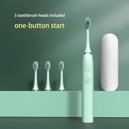 Toothbrush Sonic Electric Toothbrush for Adults Children Ultrasonic Automatic vibrator Whitening IPX7 Waterproof 3 Brush Head battery type 231113