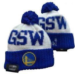 Warriors Beanie Golden States Beanies All 32 Teams Knitted Cuffed Pom Men's Caps Baseball Hats Striped Sideline Wool Warm USA College Sport Knit hats Cap For Women a1