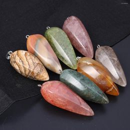Pendant Necklaces Natural Stone Chili Peppers Sodalite Chrysolite Agate Healing Crystals Charms For Jewelry Making DIY