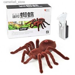 Electric/RC Animals RC animal toy car infrared remote control spider Simulation model Electric crawl insect plaything Tricky Spoof gift for child Q231114