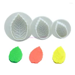 Baking Moulds 200sets 3pcs/set Biscuit Cake Rose Leaf Plunger Fondant Decorating Sugar Craft Mold Cookie Cutter Tools