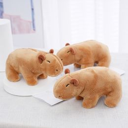 17cm Simulation Capybara Plush Toys Fluffy Capybara Doll Soft Stuffed Animal Toy Peluche Christmas Gift for Girls